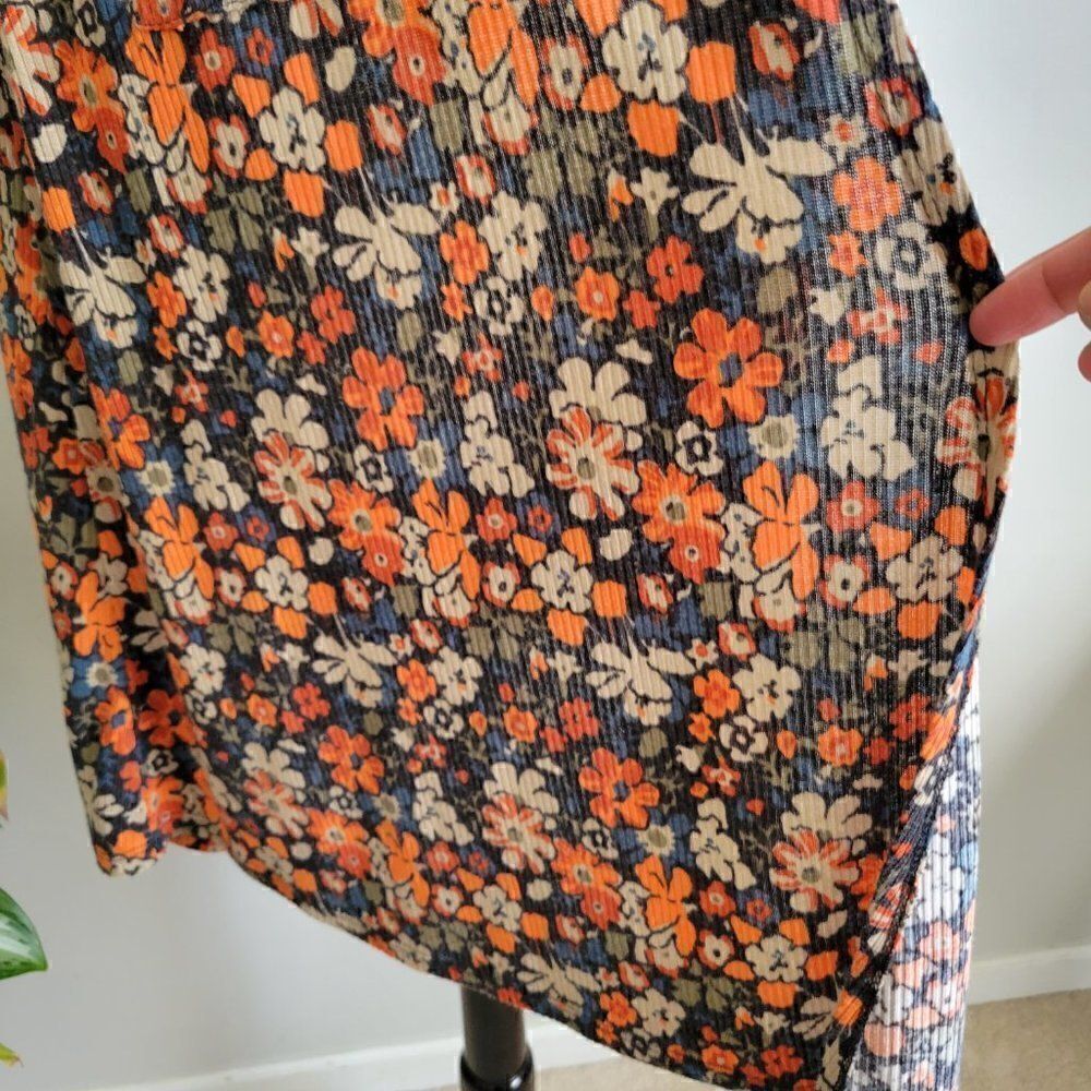 EUC LULAROE DITSY FLORAL LONG LIGHT WEIGHT POCKET CARDIGAN SIZE XS - Picture 12 of 13